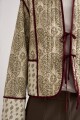 Chaqueta estampada capitoneada verde oliva
