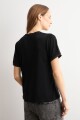 Remera detalle lurex negro