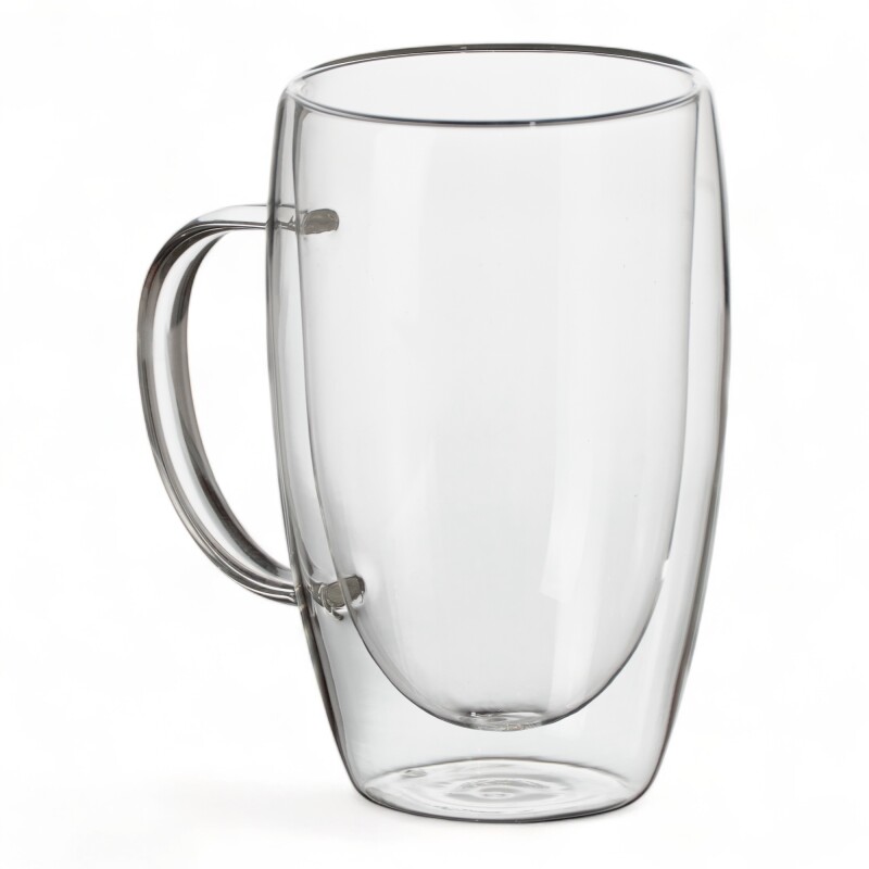 Taza Doble Pared Borosilicato 450ml Sin Color