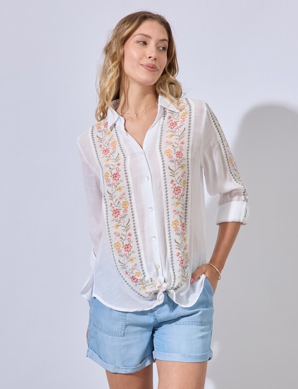 Camisa Flowers BLANCO/MULTI