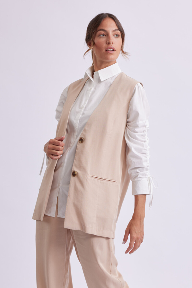 Chaleco formal Beige