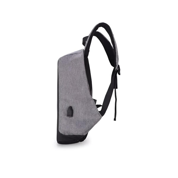 Mochila Anti Robo Impermeable Puerto Usb Para Celular Variante Color Gris