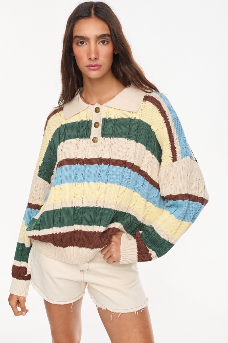 Sweater Sugus - Combo Celeste 