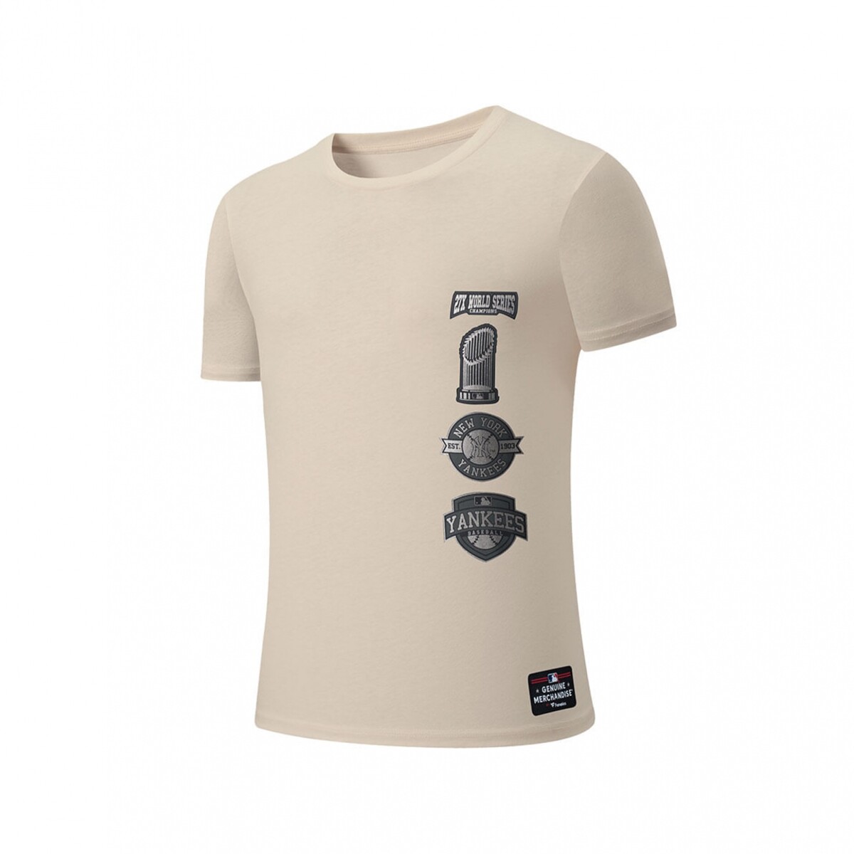 CAMISETA MLB FRONT METAL FOIL RUBBER PRINT REGULAR - Beige 