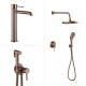JUEGO DE GRIFERIA SIGNATURE ROSE GOLD CON DUCHA HIGIENICA BRONCE-ROSE GOLD