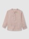 Camisa Cuello Mao Rayas Rosa Suave