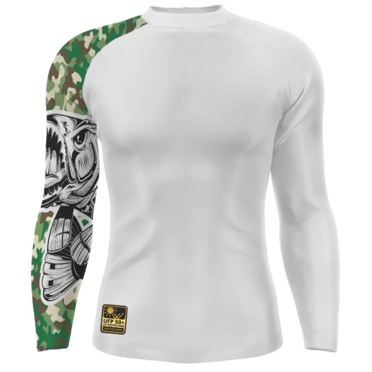 Remera lisa con diseño en la manga Protección UV50+ King Brasil - BS0006 