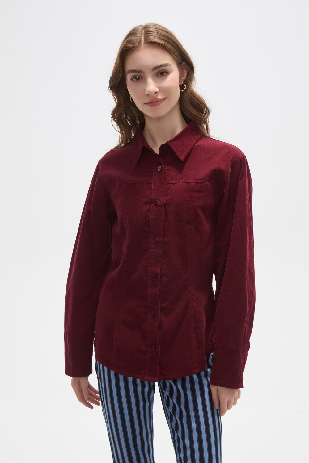 Camisa Ravika Bordeaux
