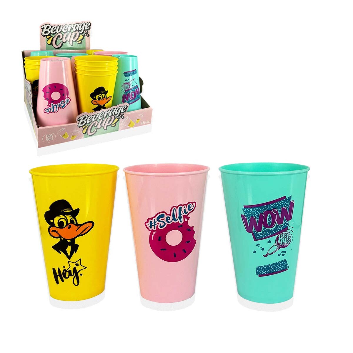 Vaso infantil plastico 450 ml QLUX IDEAS 