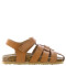 Sandalia de Niño Croco Kids ATENEA franciscana con velcro Marrón