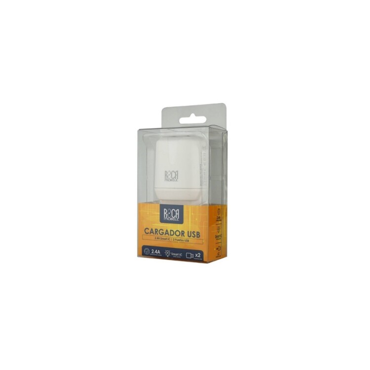 CARGADOR SMART ROCA 2 PUERTOS 2.4A Sin color