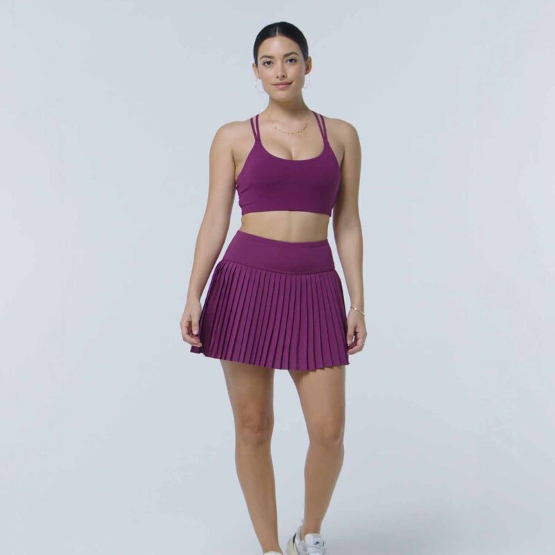 Falda Con Malla Hot Shot Pleated Skirt Classic Mini Mujer Iced Out