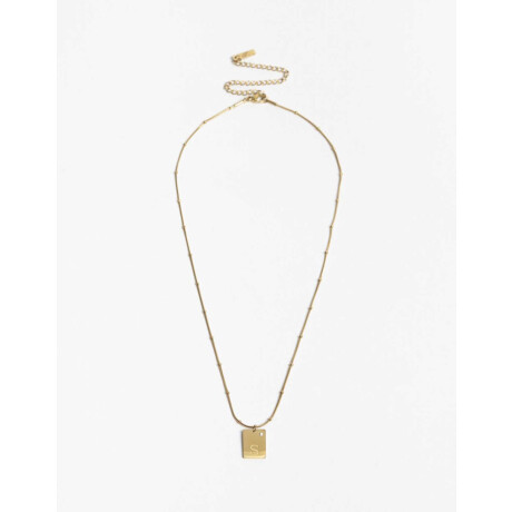 Cadena Corta Dije ''s'' Acero Dorado