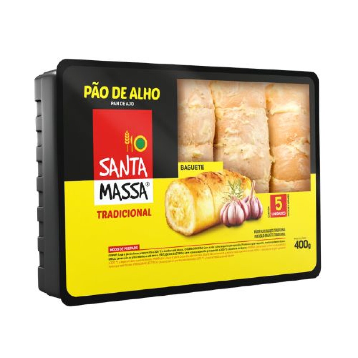 Pan de ajo tradicional Santa Massa - 400 g 