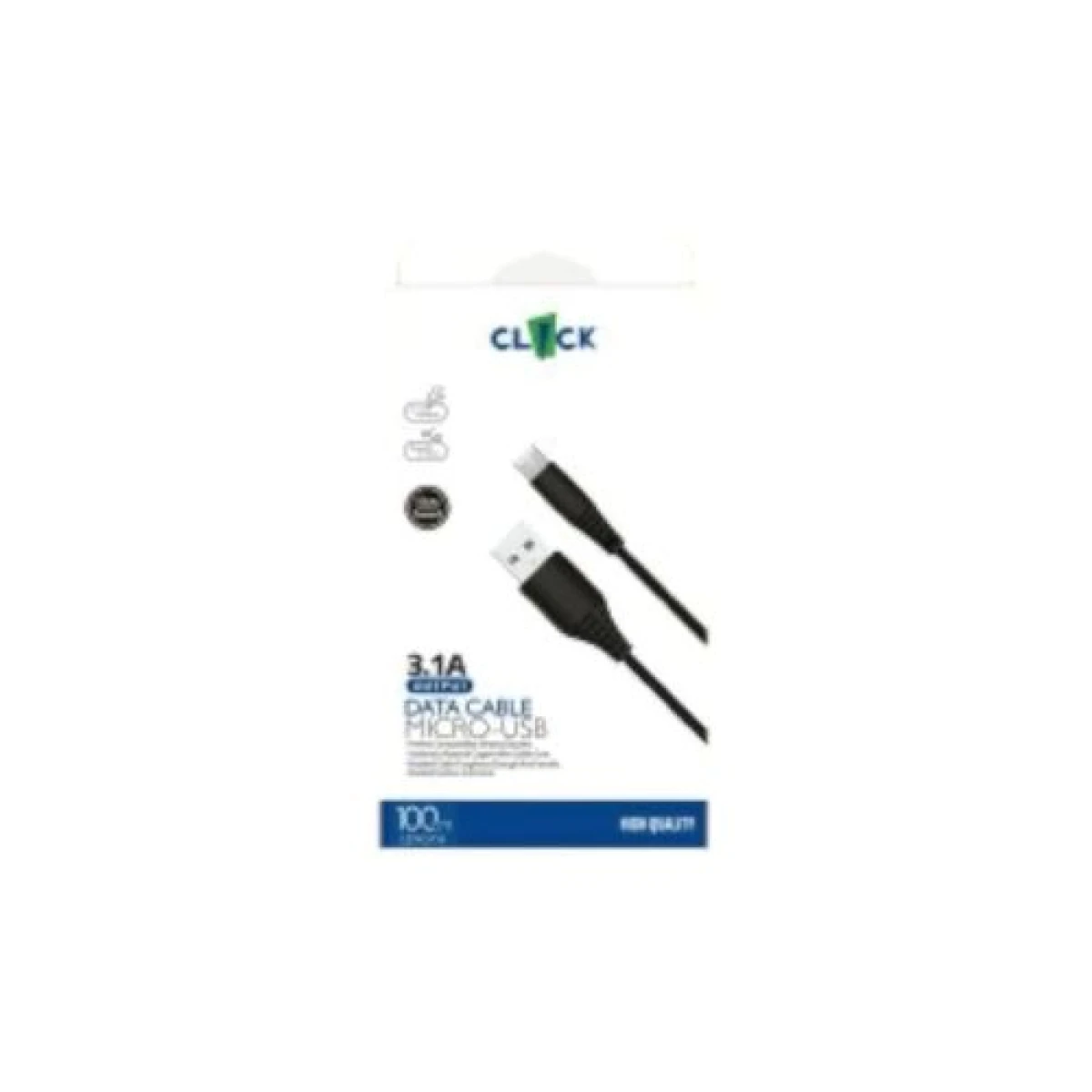 CABLE DE GOMA MICRO USB 1METRO 