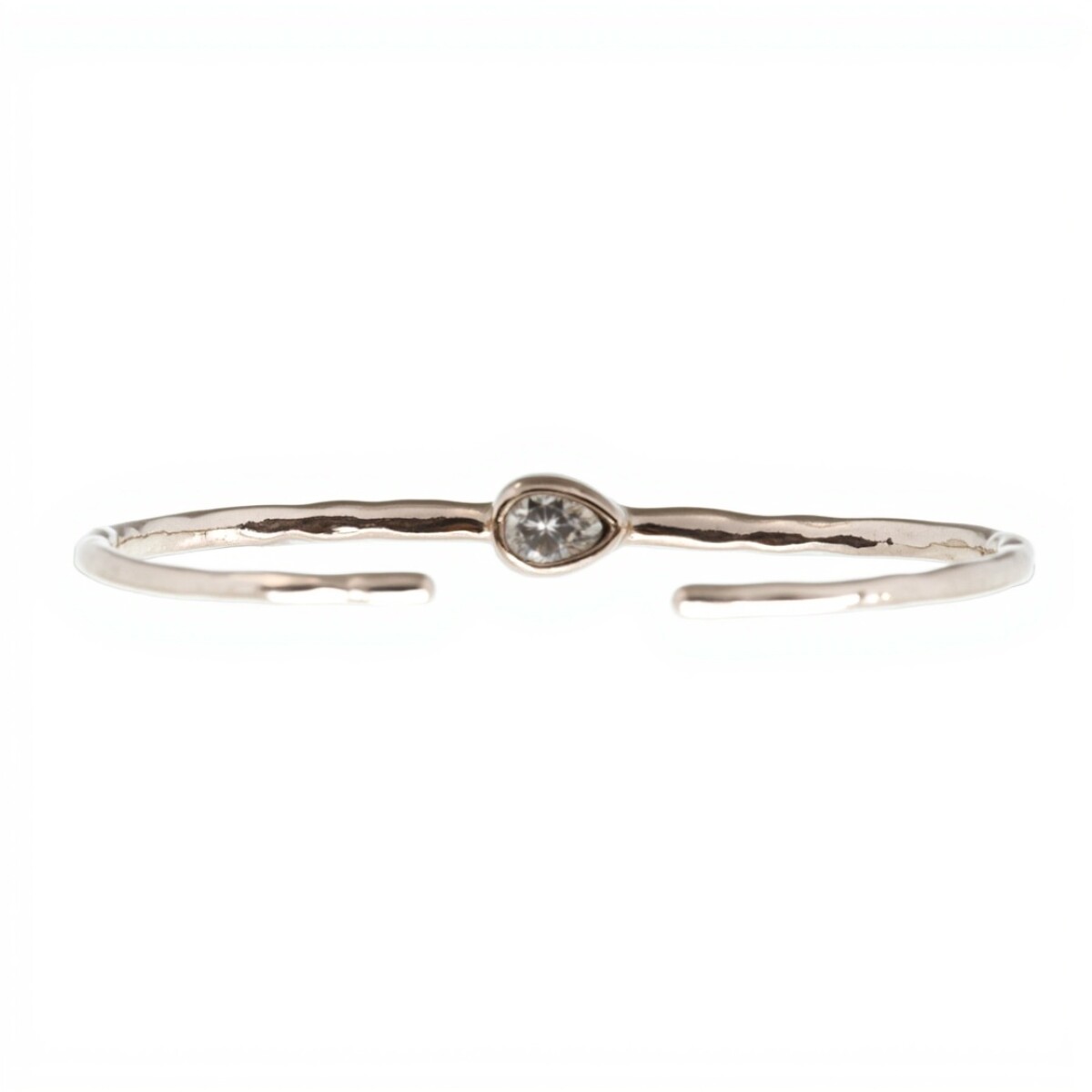Brazalete Delhi-Plata 925 rodinada- Piedra Cuarzo rosa-BR2015 - conpiedra 