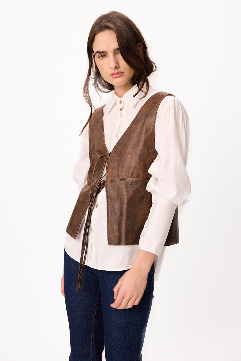 Chaleco Leather Dual - Desgastado 