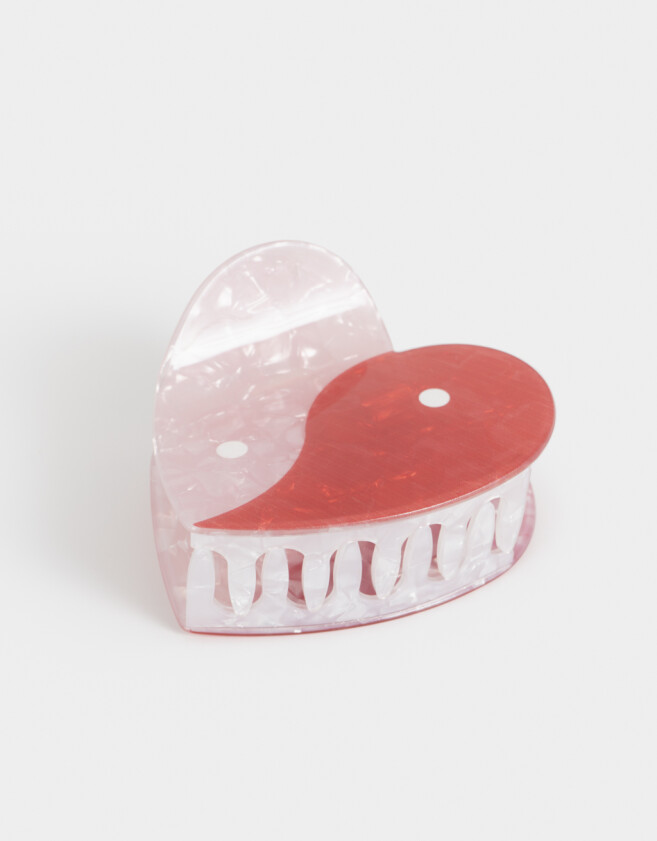 Broche Especiales Broche Acrílico Corazón - Combinacion Bicolor