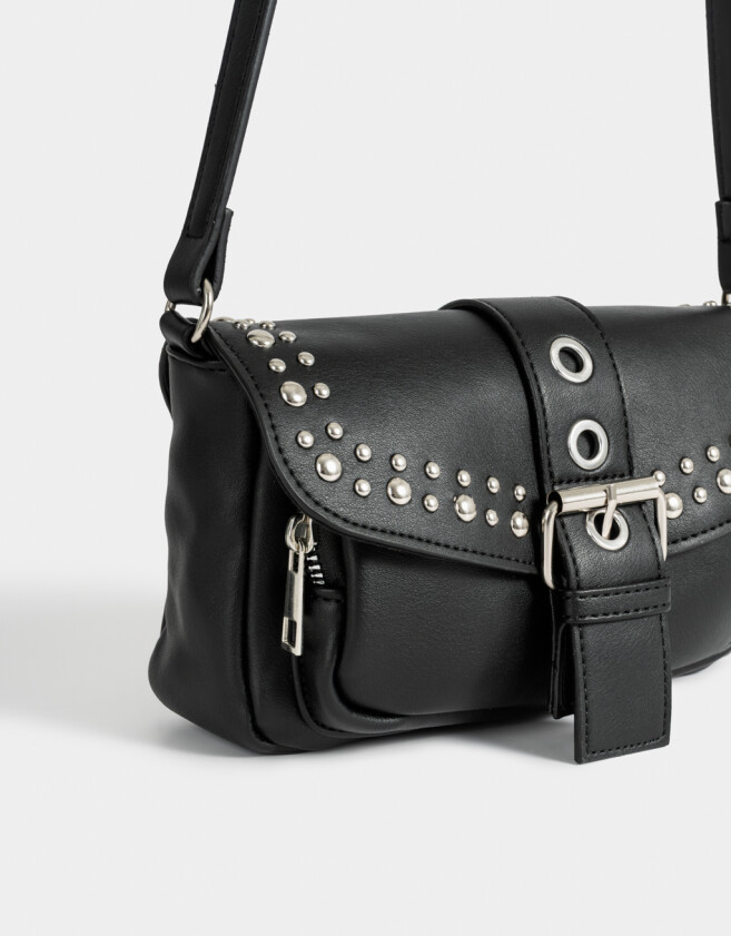Bandoleras Boho Bandolera Con Tachas - Negro