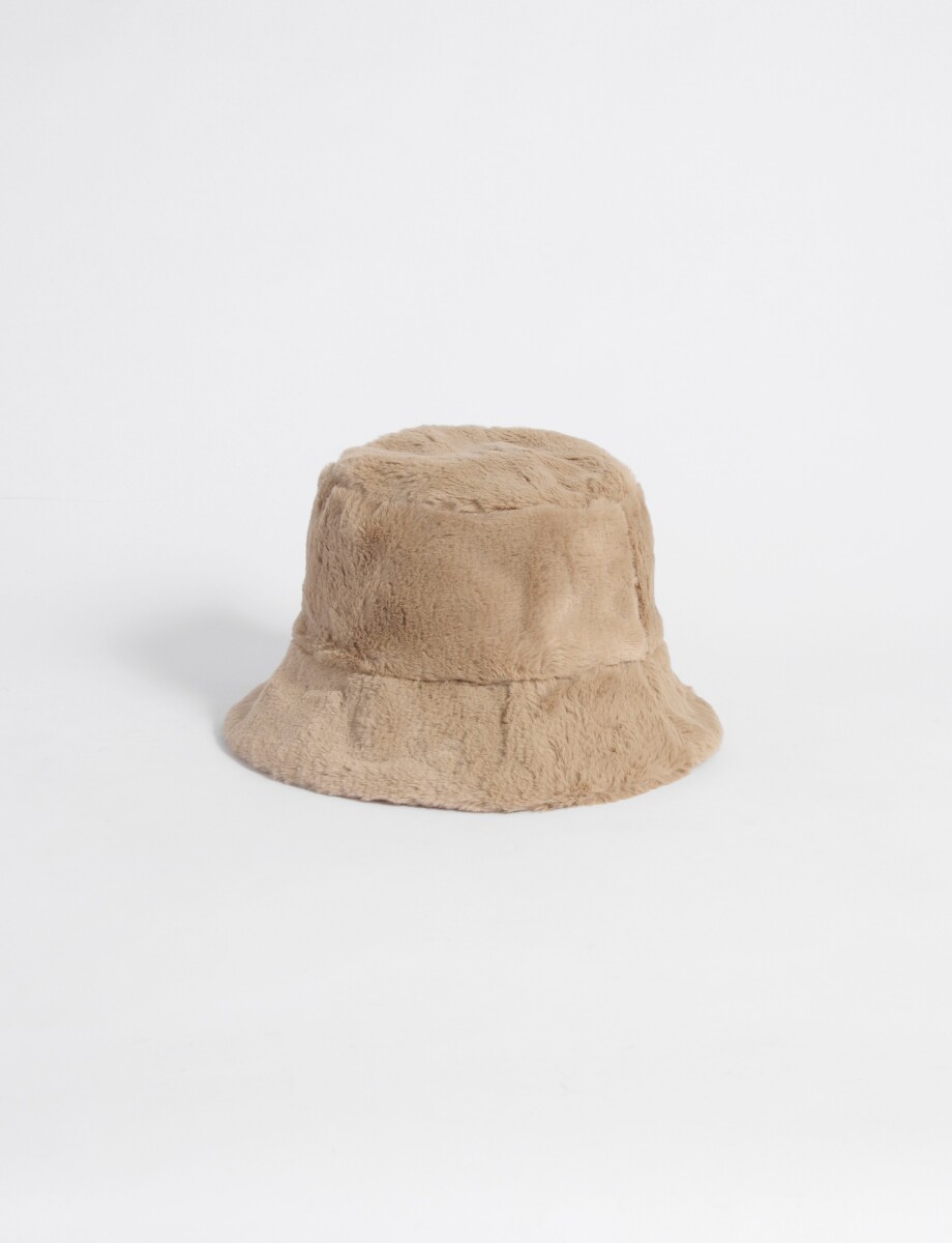 Bucket hat simil piel - beige 