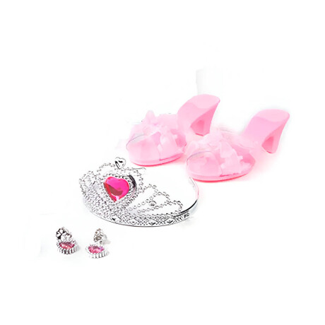 Set Zapatos Princesas 3pares+ Coronas+ Juego Joyas Jug027017