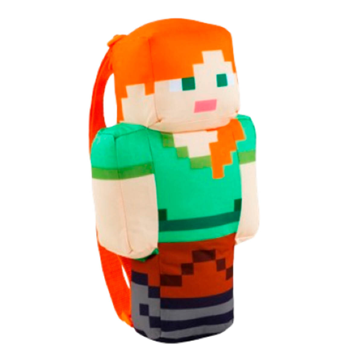 Mochila Minecraft Peluche Porta Objetos Personajes - Alex 
