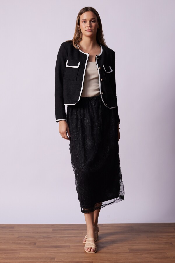 Chaqueta Tweed NEGRO/BLANCO