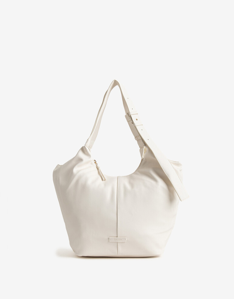 Saca Saca Con Doble Asa De Hombro Regulable - Blanco Crudo
