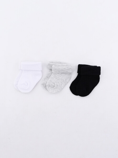 MEDIA BEBE ALGODÓN PACK X3 VARIOS COLORES