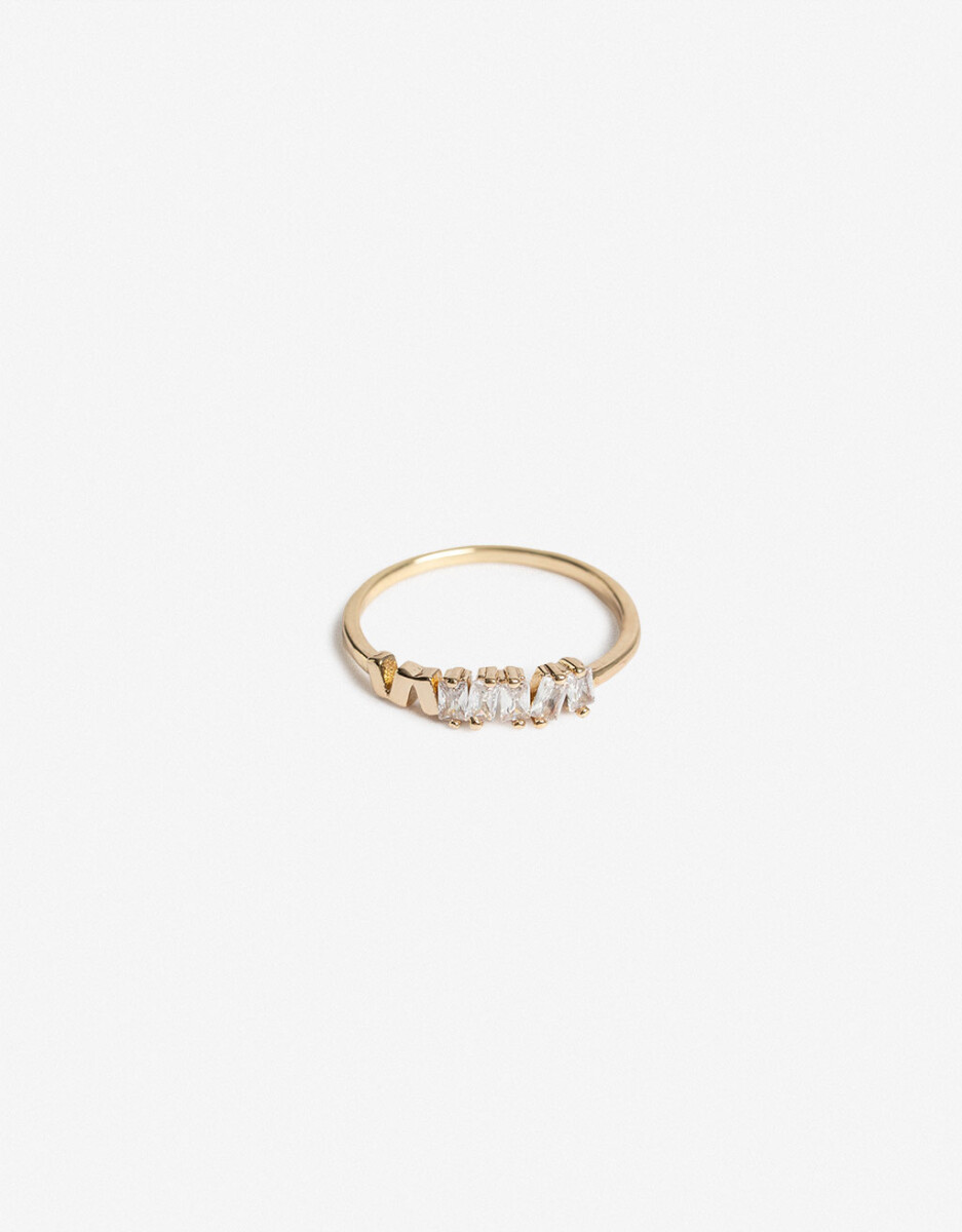 Anillo Con Cubic Baguettes 