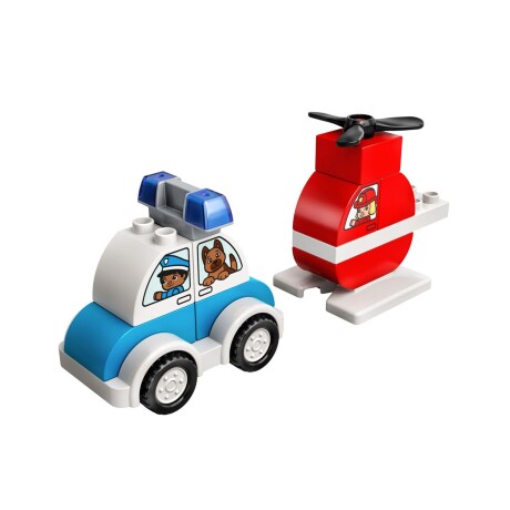 Lego Duplo Helicóptero de Bomberos y Coche de Policía 14 piezas Original Lego Duplo Helicóptero de Bomberos y Coche de Policía 14 piezas Original