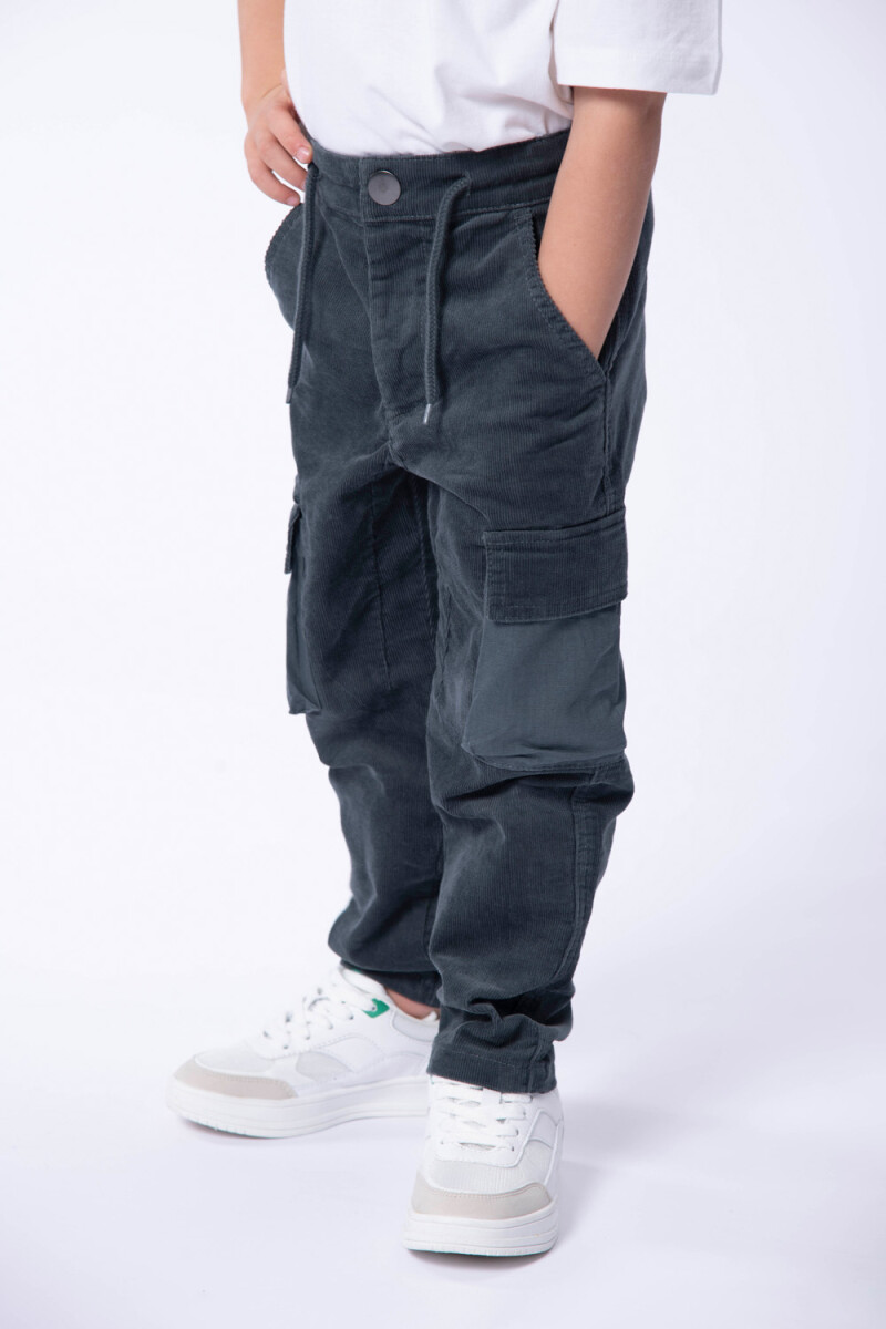 Pantalón cargo pana Gris