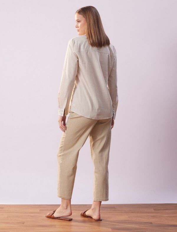 Camisa Lineas BEIGE/MULTI