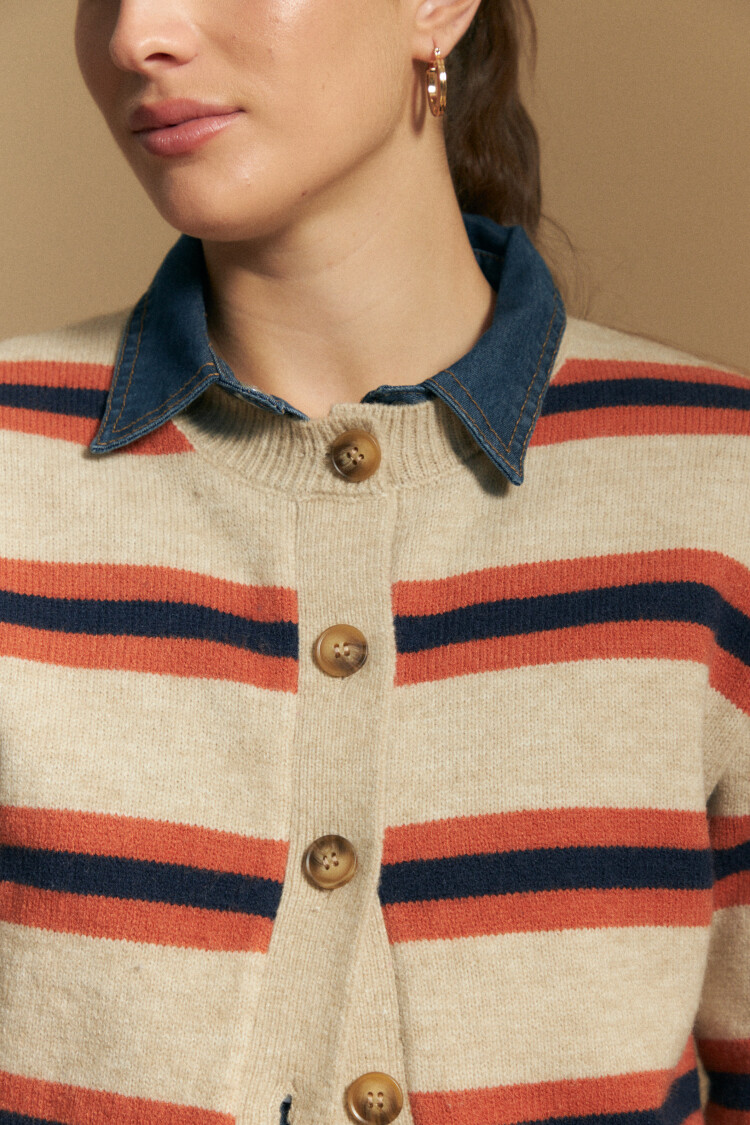 CARDIGAN TRINDADE Beige Melange