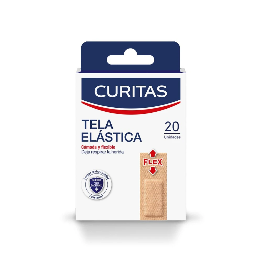 CURITAS TELA ELASTICA CJ X 20 UNIDADES