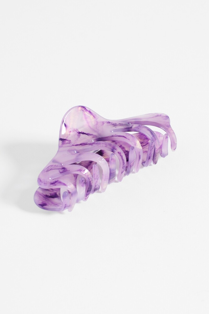 Broche semicurvo irregular violeta