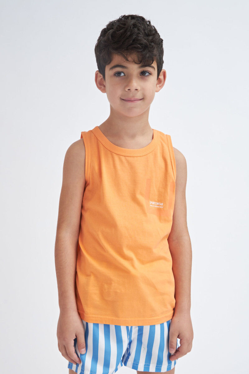 Camiseta sin mangas - Sport -Naranja 
