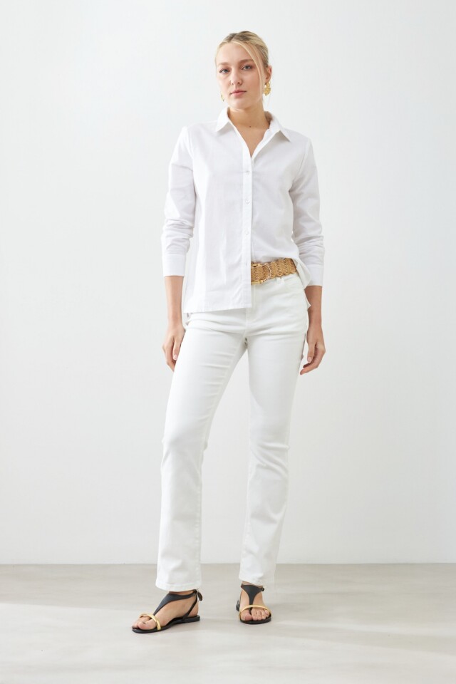 Camisa clásica blanco