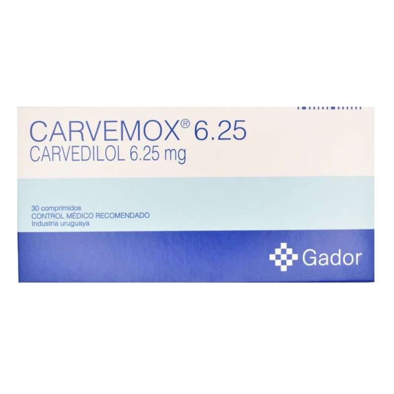 Carvemox 6.25 mg 30 Comprimidos Carvemox 6.25 mg 30 Comprimidos