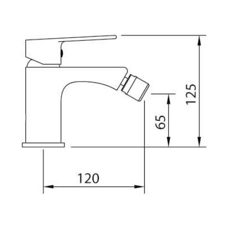 GRIFERIA DE BIDET FRONTAL CROMO LINEA AGORA XTREME GRIS