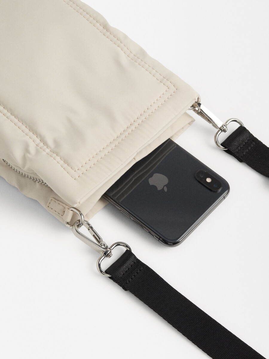 Bolso Bandolera De Nylon crudo