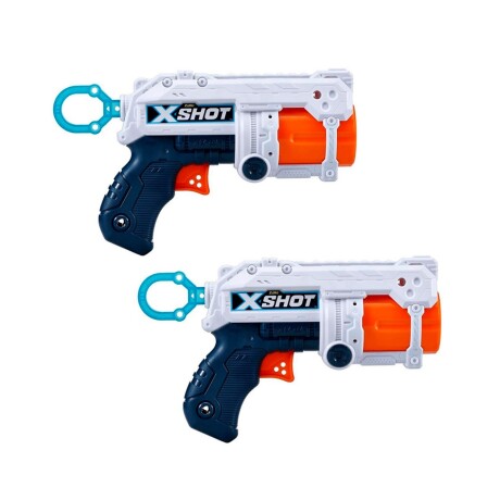 Set de 2 pistolas lanzadoras de dardos Zuru X-Shot Excel Fury 4 disparos con 16 dardos y 3 latas Blanco