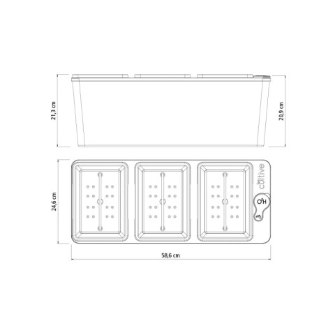 [OUTLET] Maceta Autoirrigable Triple Tramontina Marrón Sin Tapón ni Cuerdas [Incompleta sin caja] [OUTLET] Maceta Autoirrigable Triple Tramontina Marrón Sin Tapón ni Cuerdas [Incompleta sin caja]
