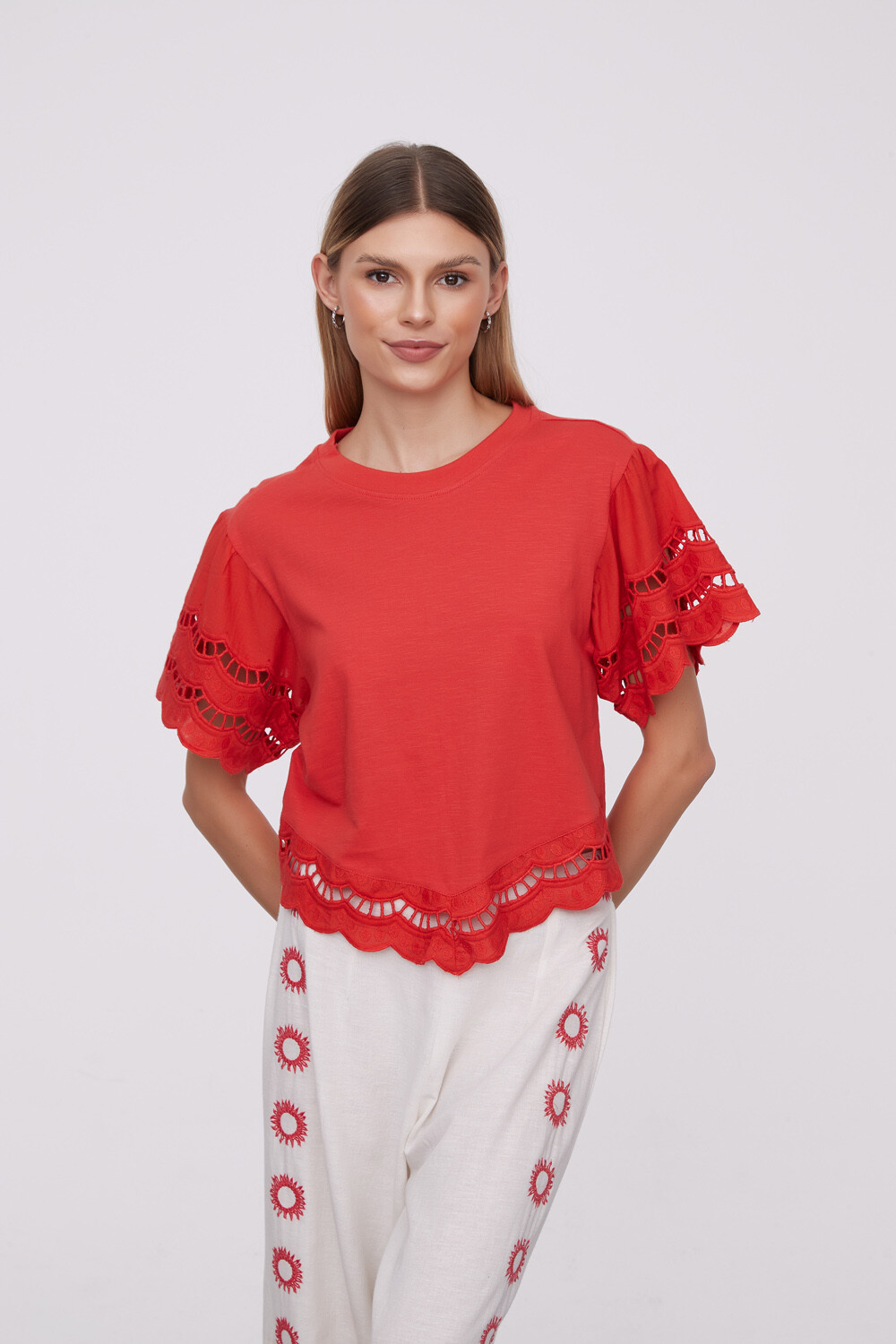 Remera Viamonte Rojo Anaranjado