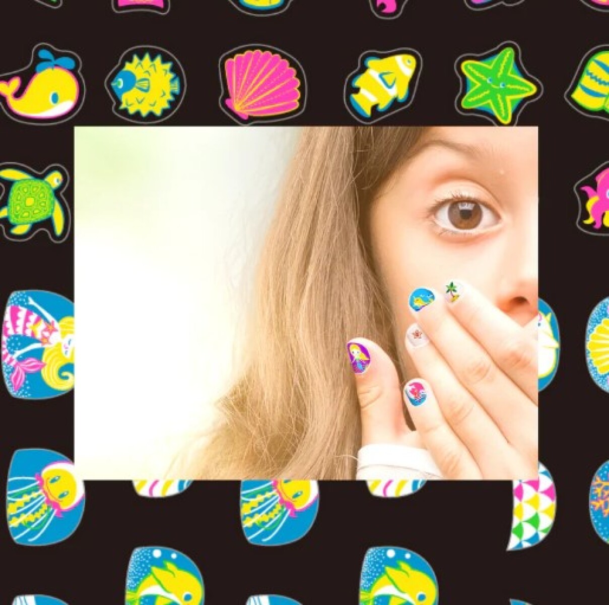 Stickers para uñas Fluorescentes- Oceano - Stickers Para Uñas Fluorescentes- Oceano 