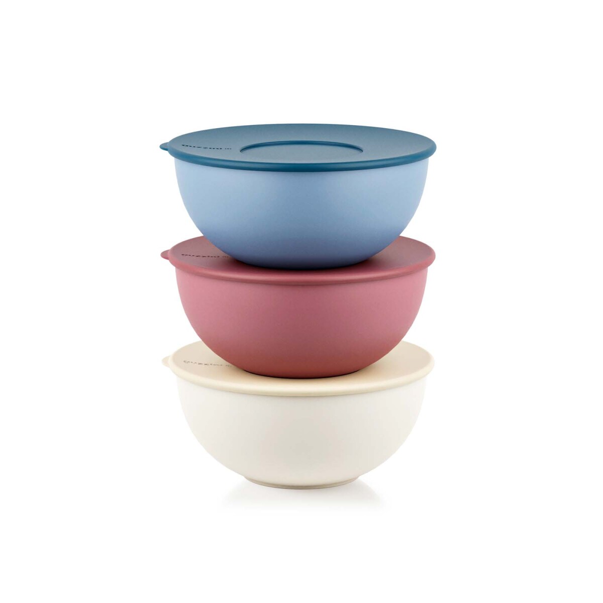 SET 3 BOWLS C/TAPA - PLASTICO-RECICLADO MULTICOLOR GUZZINI 