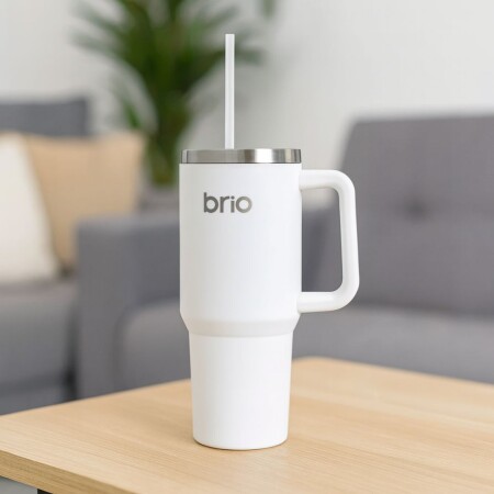VASO TERMICO CON SORBITO 1200ML BRIO BLANCO Blanco