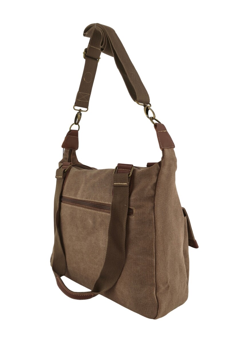 Morral de lona vintage Marrón