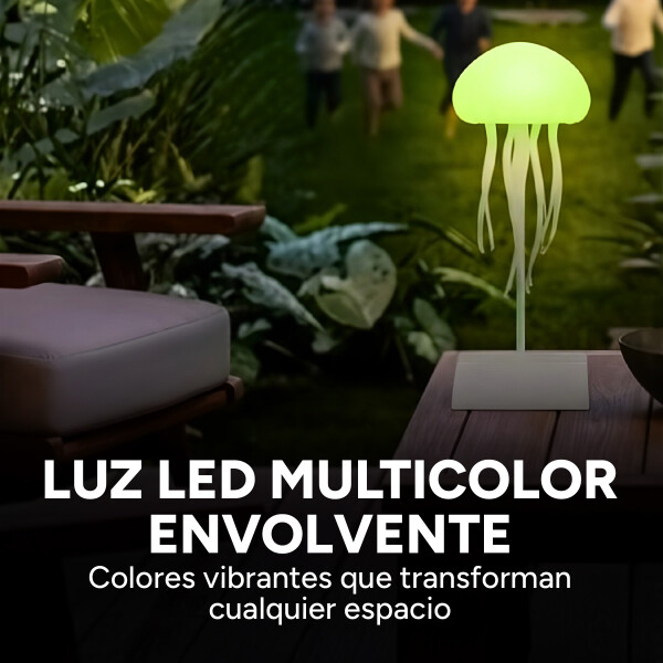 Lampara Medusa Veladora C/ Movimiento Led Colores Recargable Color Blanco