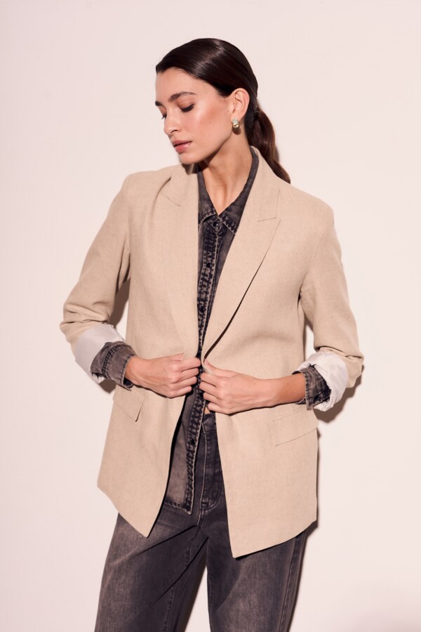 Blazer Lino Crudo Melange